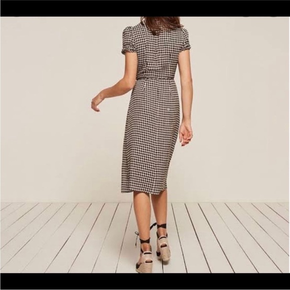 Reformation checker midi dress NWT - Picture 2 of 6
